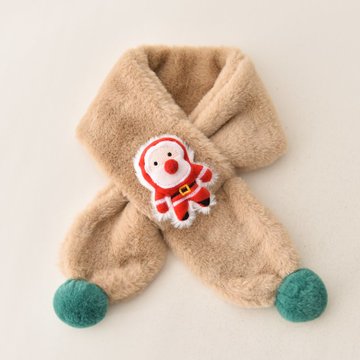 秋冬季儿童围巾男童保暖女童宝宝毛绒可爱超萌小孩加厚保暖围脖潮