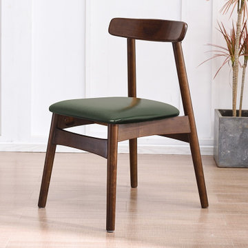 家逸北欧实木餐椅椅子家用靠背椅椅现代简约餐桌椅牛角椅灰色原木色