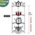 达派屋304不锈钢厨房三角置物架转角架放锅架子收纳墙角落地多层(四层宽35*35X高102cm间距可调)