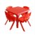 京好 孩童学习桌椅 幼儿园课桌套装 宝宝写字桌子套装升降餐桌B28(红色方桌 不能升降)第2张高清大图