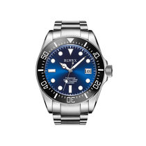 宝柏士（BLWRX）316钢壳钢带BL116632瑞士夜光针男款手表(蓝面银钉)