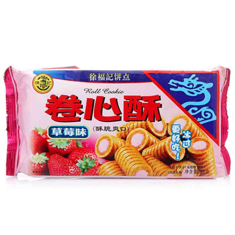 徐福记卷心酥草莓味105g图片【图片 价格 品牌 报价】-国美