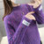 女式时尚针织毛衣9471(9471紫色 均码)
