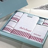 米罗梦幻 全棉浴巾毛巾方巾香皂 6件装礼盒RC-SH025