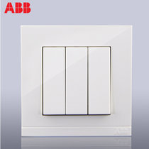 ABB由悦白三开单控开关AG103  86型开关插座 墙壁