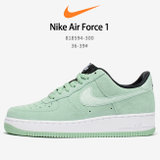 耐克情侣款运动鞋Nike Air Force 1 空军一号AF1低帮休闲鞋板鞋 麂皮鳄鱼纹 薄荷绿 818594-300(图片色 36)