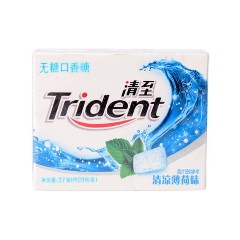 清至无糖口香糖清凉薄荷味 27克/盒