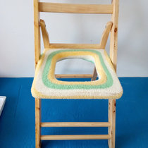 孕妇老年人坐便椅凳器坐垫家用实木折叠方形马桶椅子垫坐便套保暖(方形彩色马桶垫A8 默认版本)