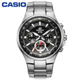 卡西欧CASIO男式手表 男士简约计时石英钢带男表(EF-562D-1A)