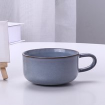 个性潮流复古马克杯陶瓷男女牛奶家用礼品水杯办公室定制做茶杯子(浅灰色 25号 如图小容量)