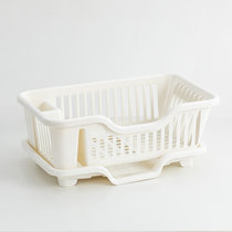 大号塑料碗柜收纳箱碗架筷架沥水篮厨房沥水架放碗碟架置物架盘盒(白色 默认版本)