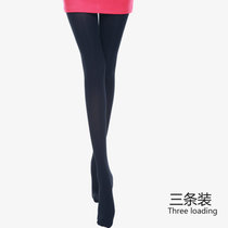 南极人3条装五彩缤纷天鹅绒显瘦加档防勾丝美腿丝袜子春夏薄打底连裤袜(藏青 均码)