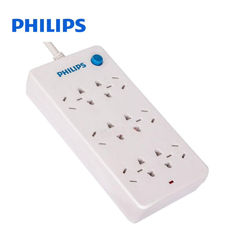 飞利浦(Philips) SPS6020B 插线板 一体芯六位总控 线长1.8米 白