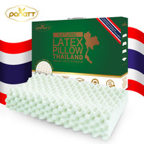 panaTT泰国进口负离子乳胶枕头 天然保健枕 按摩颗粒护颈椎枕 成人负离子枕头(绿色 默认)