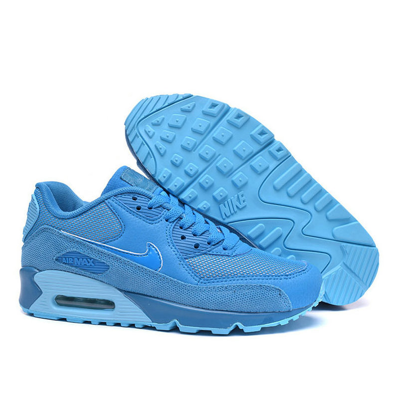 耐克女鞋nike air max 90 premium气垫跑步鞋443817-401(海水蓝 37