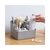 桌面杂物整理收纳盒 家用多功能化妆品置物架 创意塑料多格收纳盒(白 色)