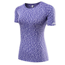 REA 女式 时尚休闲运动短袖T恤R1651(紫色 XXL)