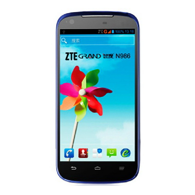 中兴(zte) n986 电信3g 双模双待 四核安卓智能机(蓝色)