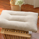 优衣库家纺 小格系列水洗棉枕芯枕头成人款UNBL017(浅咖)