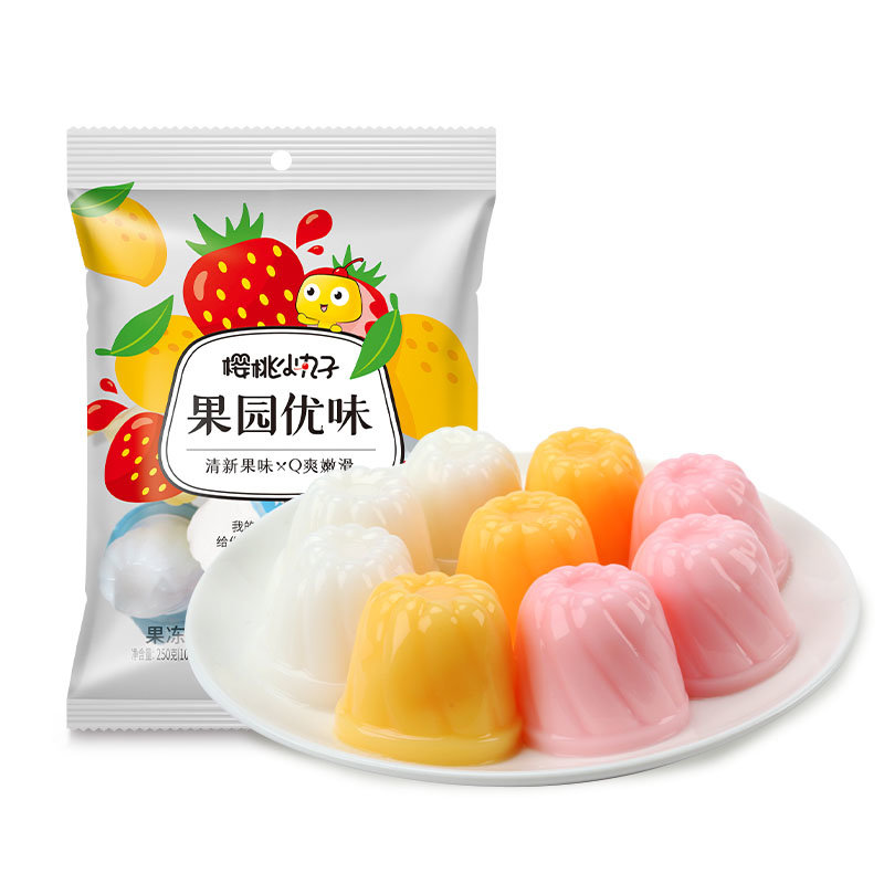 其他零食樱桃小丸子果园优味果味果冻儿童小零食多口味网红食品250g7