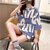 SUNTEK欧洲站2022年新款早春夏韩版卡通大象洋气短袖T恤女装欧货上衣潮(XL 8523-蓝色)