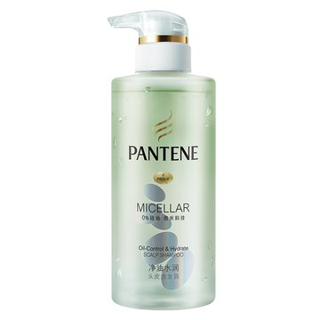 潘婷氨基酸无硅油洗发水微米净透净油水润轻盈300ml 国美超市甄选