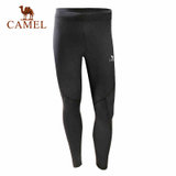 Camel/骆驼运动男款针织长裤 弹力透气快干速干时尚运动裤 A7S2X3112(黑色 M)