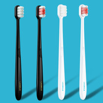 软毛牙刷防出血小头牙刷极简生活 孕妇月子敏感牙龈守护者(彩头牙刷黑白各3支（6支/套件）)