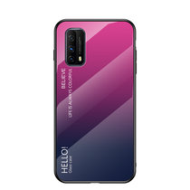 VIVO IQOOZ1X手机壳步步高iqooz1x渐变彩绘玻璃壳iQOOZ1X防摔保护套(渐变玫)