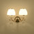 欧式水晶吊灯简约现代客厅家用创意个性餐厅别墅欧美奢华S金大气(双头壁灯 5瓦LED单色灯泡)