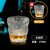 威士忌酒杯洋酒杯套装水晶玻璃家用创意古典酒吧白兰地喝啤酒杯子(【270ml】水岩杯 买一送一)