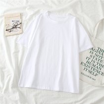 SUNTEK短袖t恤女2022新款早春夏设计感小众宽松甜辣妹小衫欧货上衣ins潮(L 纯色-白色)