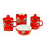 中国办公四件套 红瓷套装 毛瓷杯 红瓷套装 (中国红瓷脸谱办公四件套 )