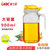 紫丁香大号大容量油罐厨房家用油瓶套装醋壶调味料瓶加厚玻璃防漏(JA850 橙900ML)