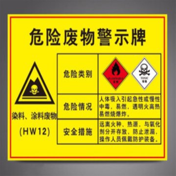 俊採雲jcy-c31廢物警示牌標識牌提示牌全套防水危化品標籤標示牌危廢