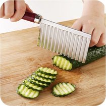多功能商用切狼牙土豆的波浪刀家用深纹加厚琅琊土豆切花式薯条刀(2把)