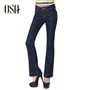 海之印 OSA2013春夏新款女装百搭长裤喇叭裤显瘦女牛仔裤N33015(蓝色 XL)