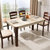大理石餐桌椅组合现代简约实木餐台套装长方形饭桌子方桌整装(一桌4椅)