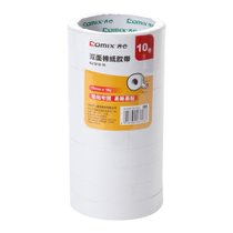齐心(COMIX) MJ1810-10 18mm*10y 棉纸双面胶带 10个/筒(计价单位筒) 白色