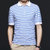 新款短袖T恤男2021夏季翻领polo衫休闲潮流男装中老年爸爸上衣  MD81171(粉红色 M)