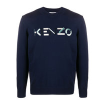 KENZO男士深蓝色字母LOGO针织衫 FA65PU5413LA-76S码深蓝色 时尚百搭