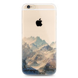 创意iPhone6手机壳软苹果64.7保护套i6六外壳p苹果6轻薄浮雕硅胶套(4.7-雪山)