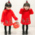 女童刺绣旗袍2018秋冬季新款儿童新年拜年服中小童夹棉加厚连衣裙(90（身高90以下） 红色)