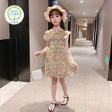 比得兔 女童连衣裙2021年夏装新款韩版中大童网红洋气夏季裙子草莓公主裙(120 图片色)
