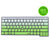 升派 联想笔记本电脑键盘保护膜 S3 YOGA X230i L450 S440 E455 E450 T450S T450(渐变绿色150)