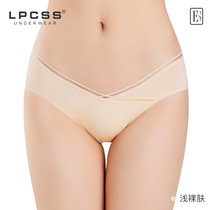 LPCSS品牌内裤女80支莫代尔交叉时尚性感女士夏季薄款白色三角裤(浅裸肤x1条 XL)