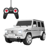 美致模型（MZ）遥控汽车正版授权奔驰G55跑车仿真车模型摆件1:24 银色奔驰G55 儿童玩具车送礼佳品