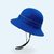 SUNTEK儿童渔夫帽女男韩版定制小黄帽日系小丸子帽定做幼儿园小学生帽子(58CM（9岁到成人） 蓝色（宽边新款）)