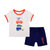 2021夏季新款儿童短袖短裤两件套男童套装女宝宝T恤套装(100cm 白色820)