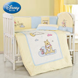 迪士尼婴儿床围床单三五件套婴儿床上用品套件宝宝纯棉婴儿床品床围(八件套)